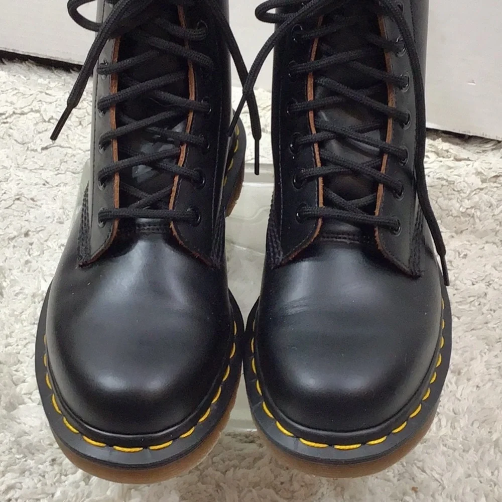 Dr. Martens Black leather 1490 made in England moto boots 6